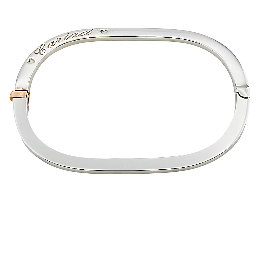 Silver & 9ct Gold Clogau Hinged Bangle